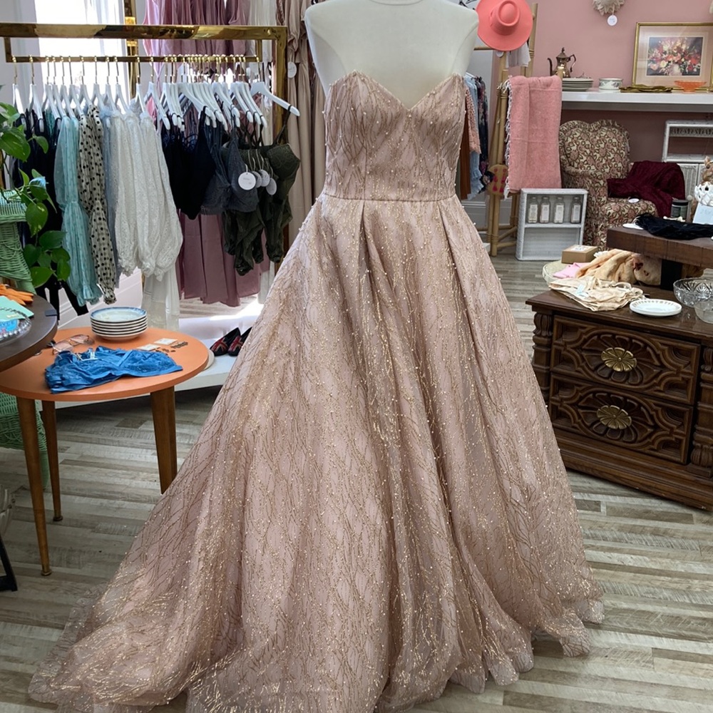 Rose gold glitter dress